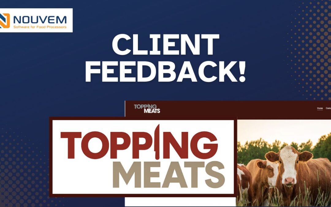 Client Feedback from Topping Meats, our Meat Wholesale customer based in Larne